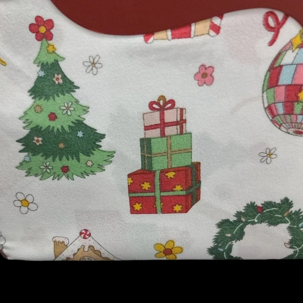 Envogue Queen Bed Sheet Set Christmas Reindeer Stockings Gingerbread Disco Ball